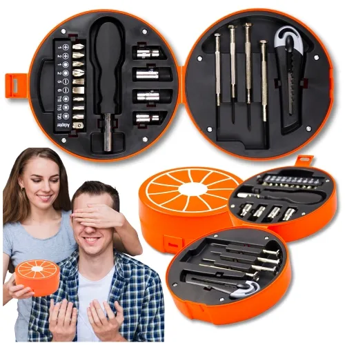 Zestaw narzędziowy w kształcie pomarańczy dzień chłopaka