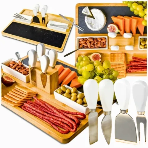 Deska do wędlin i serów z akcesoriami