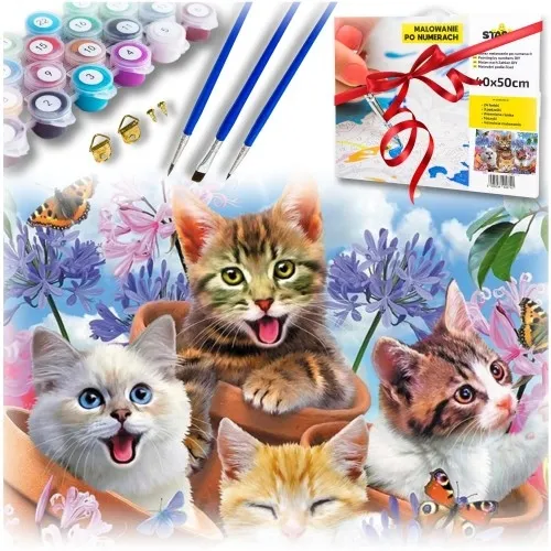 Zestaw do malowania po numerach - koty