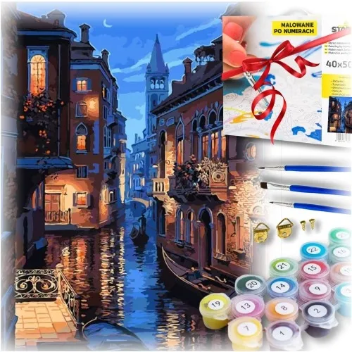 Zestaw do malowania po numerach - Wenecja nocą
