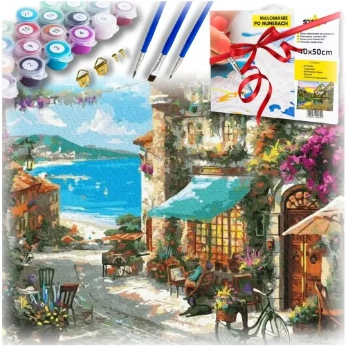 Zestaw do malowania po numerach - włoska kawiarnia
