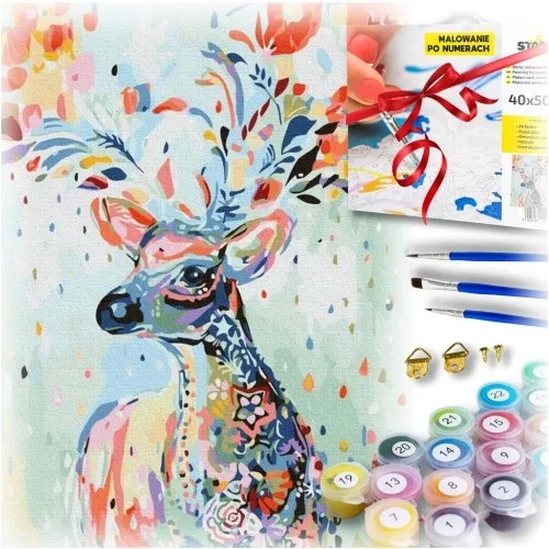 Zestaw do malowania po numerach - jelonek