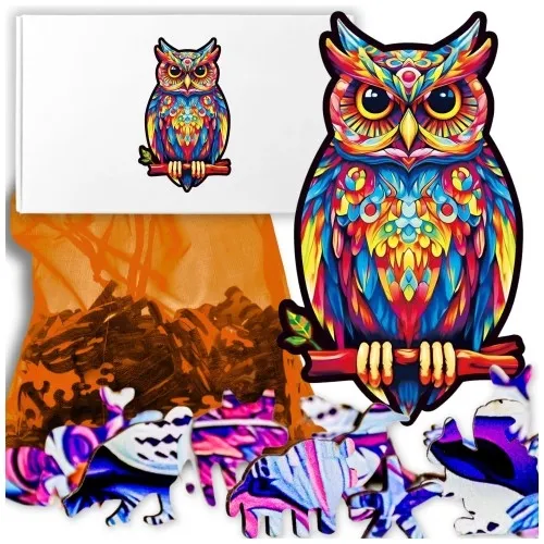 Puzzle drewniane sowa A3 190 elementów