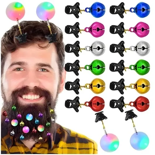 Ozdoba bombki dzwonki do brody LED