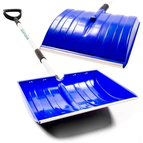 Łopata do śniegu szufla do odśnieżania aluminiowy trzonek - niebieska