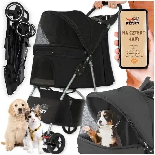 Wózek spacerowy dla psów kotów transporter + gratis