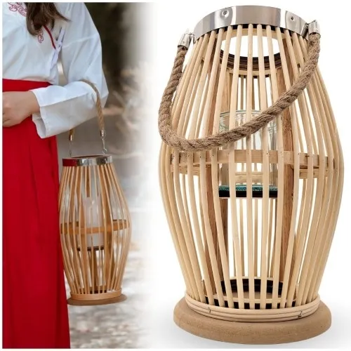 Duży lampion bambusowy boho