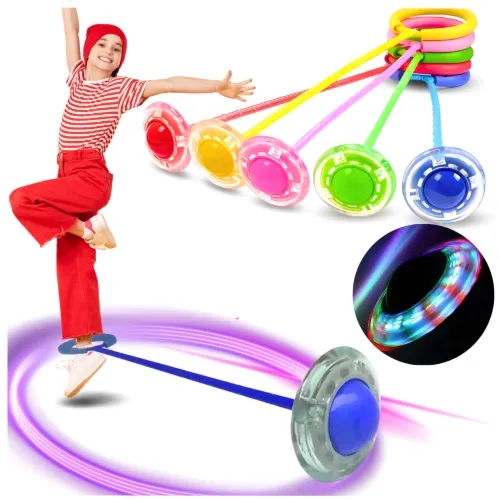 Skakanka hula-hop na jedną nogę