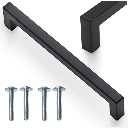 Uchwyt meblowy klasyczny do mebli szafek szuflad czarny matowy Jaxon 168 mm