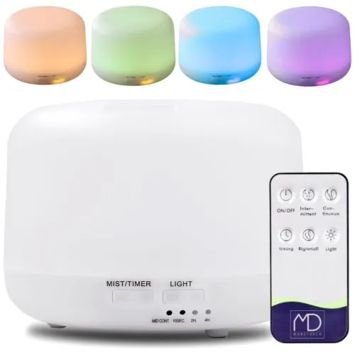 Nawilżacz powietrza aromaterapia dyfuzor zapachowy lampka LED nocna + pilot