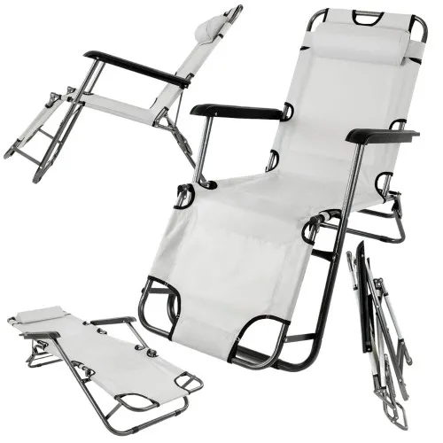 Leżak plażowy składany 2w1 łóżko turystyczne TURISMA