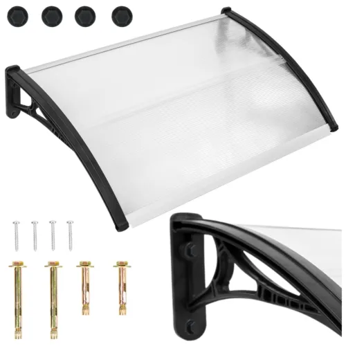 Daszek nad drzwi zadaszenie 100x60 cm przezroczysty