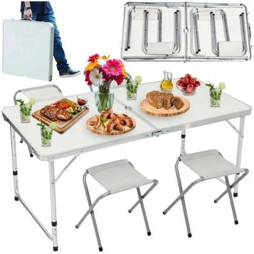 Zestaw mebli turystycznych stół + 4 krzesła