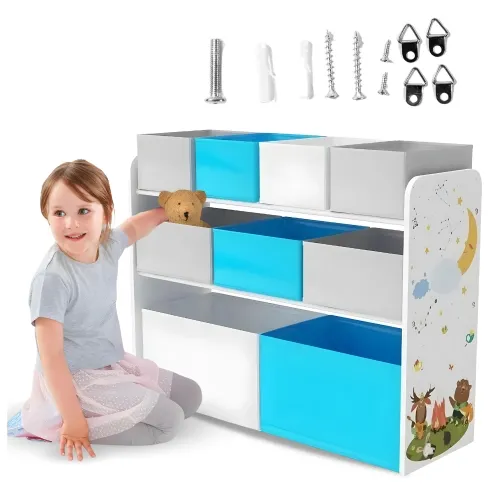 Organizer szafka dziecięca białaz printem