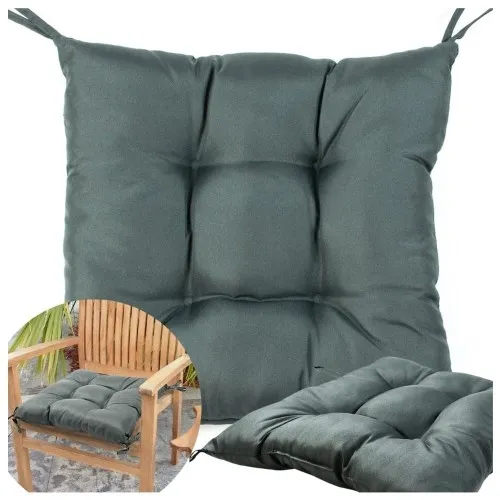 Poduszka z wiązaniem do domu i ogrodu szara 45x45cm