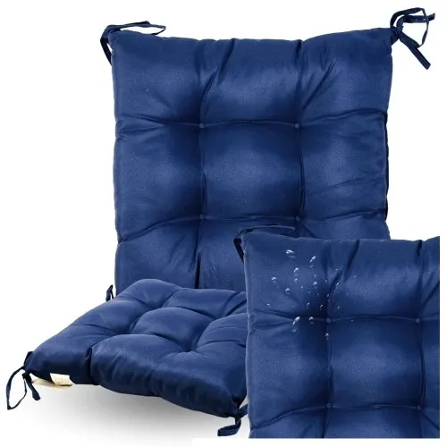 Poduszka z wiązaniem do domu i ogrodu granatowa 45x45cm