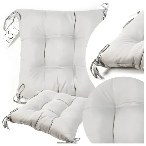 Poduszka z wiązaniem do domu i ogrodu beżowa 45x45cm