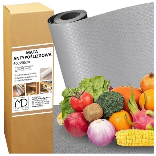 Mata antypoślizgowa plamoodporna podkładka 600x50 cm do przycinania szara