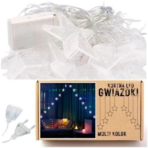 Kurtyna LED na okno gwiazdki 4,4m multicolor