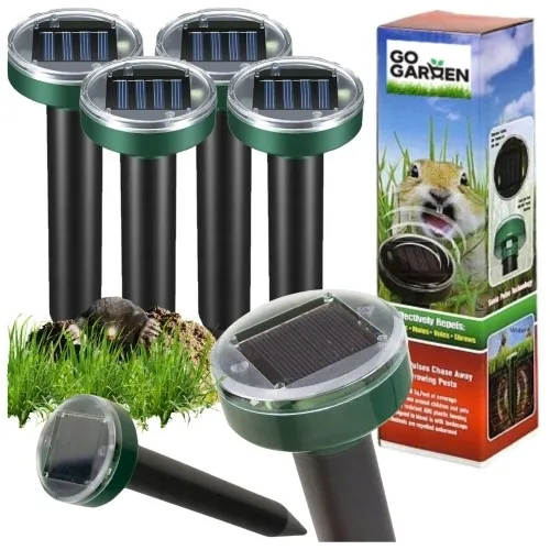 Zestaw 4x odstraszacz na krety nornice solarny