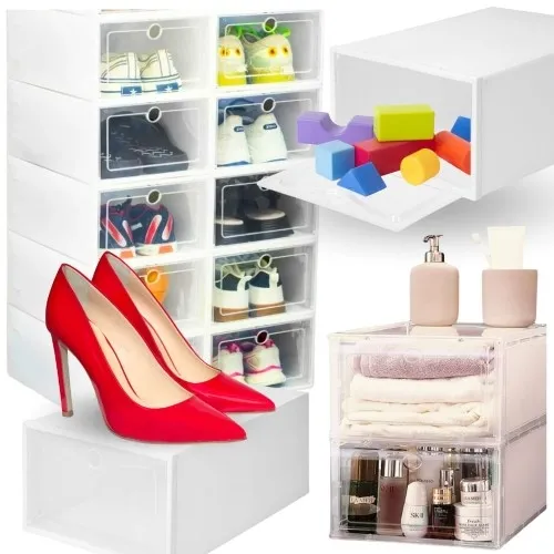 Pojemnik na buty regał szafka zabawki kosmetyki mocne modułowe 33x23x14 cm