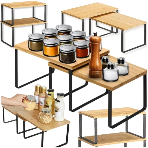 Zestaw półek na przyprawy kubki talerze kosmetyki organizer - 2 sztuki