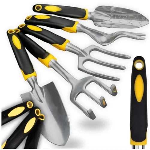 Zestaw narzędzi ogrodowych pazurki łopatka ogród - żółty