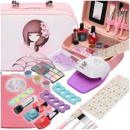 Zestaw do makijażu Kuferek z lampą do paznokci