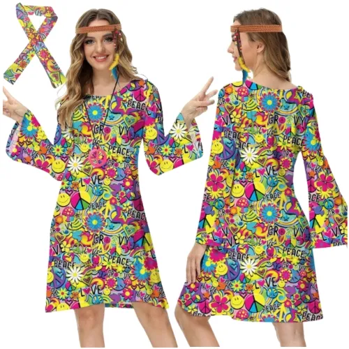 Przebranie sukienka hipis