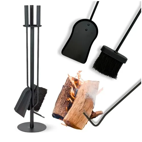 Zestaw akcesoriów do kominka na stojaku Basic 4w1