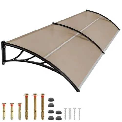 Daszek nad drzwi zadaszenie 200 x 100 cm brązowy