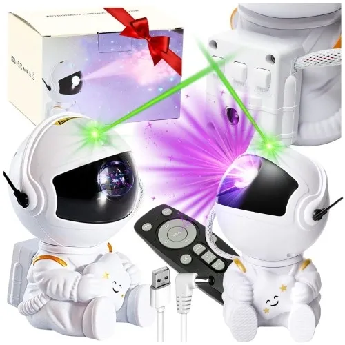 Projektor gwiazd rzutnik LED lampka nocna dla dzieci astronauta niebo pilot