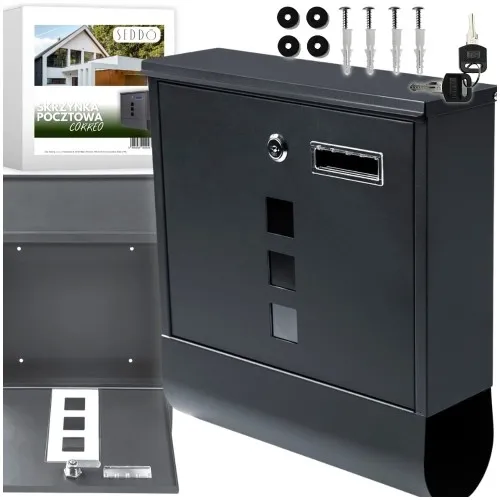 Skrzynka pocztowa na listy pocztę antracyt Correo