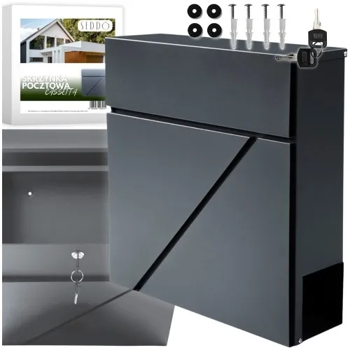 Skrzynka pocztowa na listy pocztę antracyt Cassetta