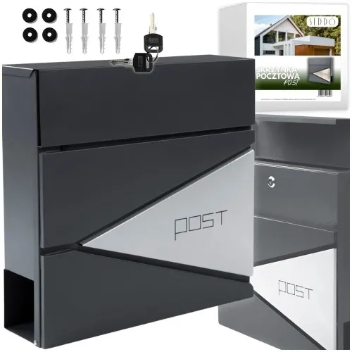 Skrzynka pocztowa na listy pocztę antracyt POST