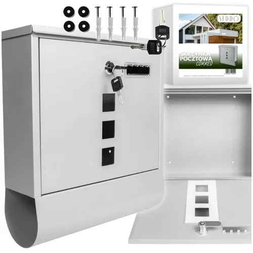 Skrzynka pocztowa na listy pocztę gazety srebrna Correo