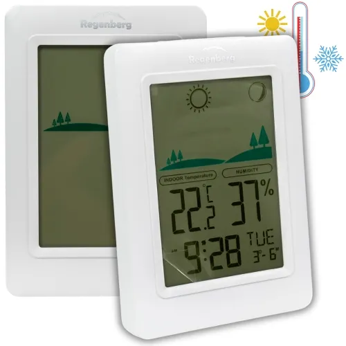 Stacja pogodowa budzik termometr pogodynka bezprzewodowa