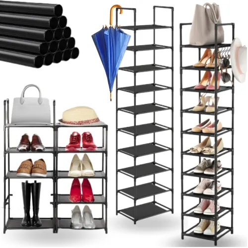 Szafka regał metalowy na buty 33x33x173 cm stojak na obuwie