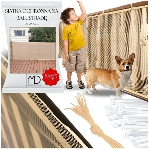 Siatka ochronna na balustrady schody balkon dla dzieci zabezpieczenie 300cm