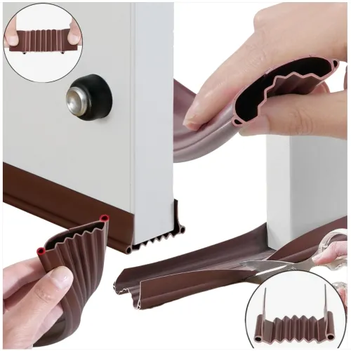 Uszczelka pod drzwi gumowa akustyczna - brązowa