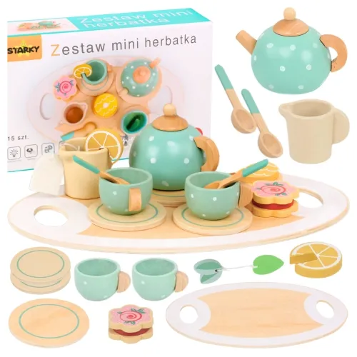Drewniany zestaw herbaciany dla dzieci STARKY