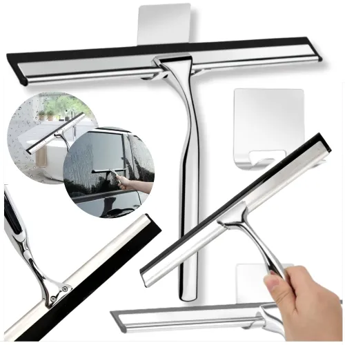 Ściagaczka do szyb pary wodnej kabin i luster - srebrna