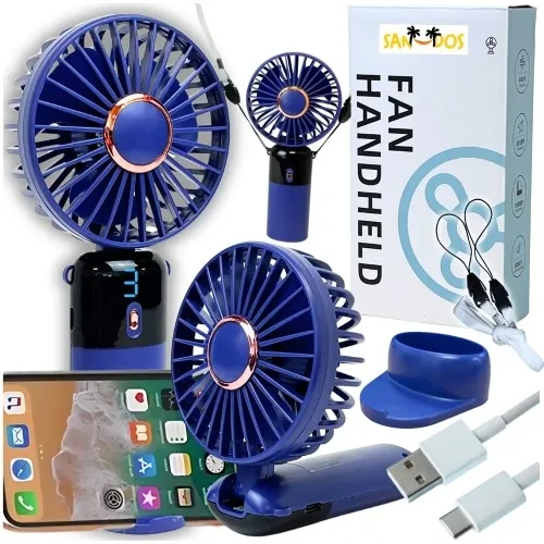 Wentylator mini wiatrak wiatraczek przenośny mobilny ręczny USB podstawka