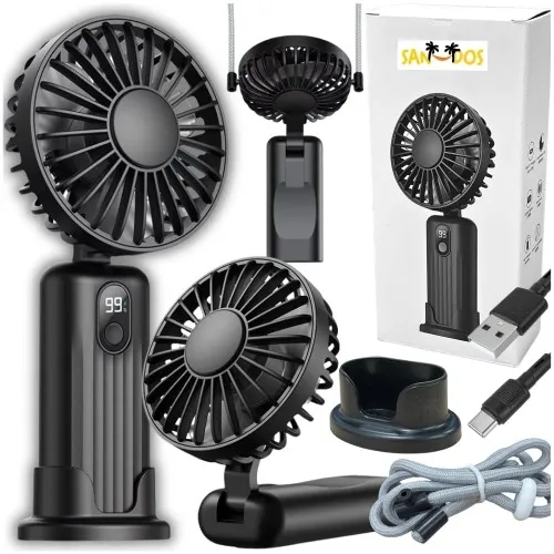 Wiatrak wiatraczek wentylator mini mobilny przenośny podstawka ręczny USB