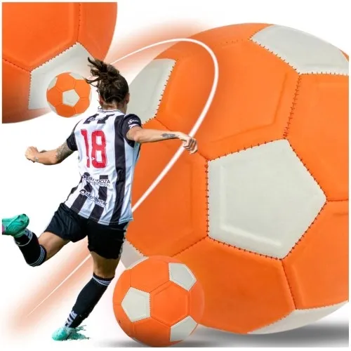 Piłka nożna do nogi z efektem skrętu neonowa wyprofilowana curve sportowa 5