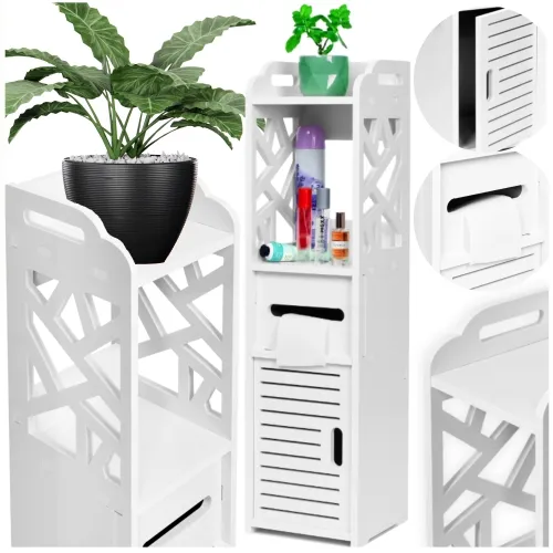 Półka na papier toaletowy regał słupek - biały