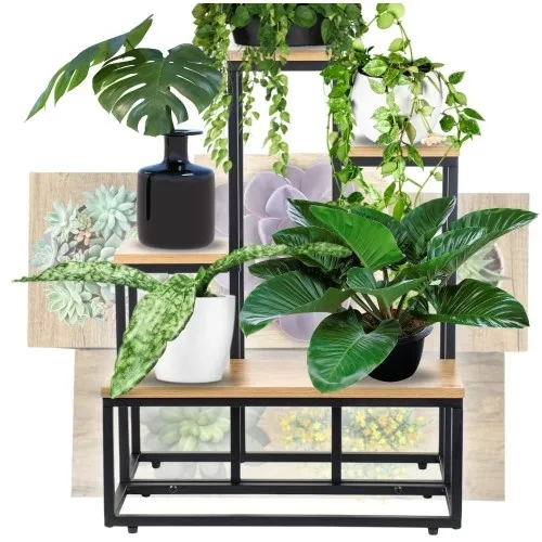 Kwietnik na 6 doniczek loftowy 68 cm Industry