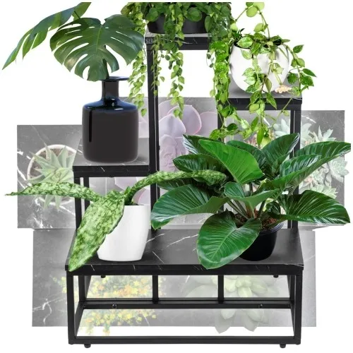 Kwietnik na 6 doniczek loftowy 68 cm Industry