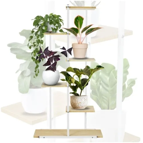 Duży kwietnik na 6 doniczek loftowy Modern biały