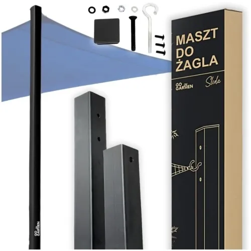 Maszt ogrodowy do żagla przeciwsłonecznego - grafit